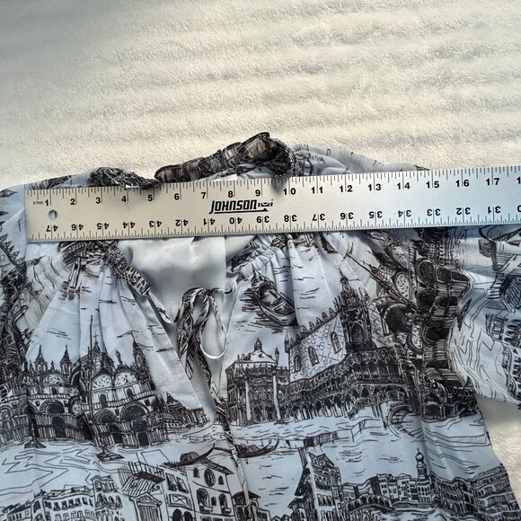 Derek Lam 10 Crosby Womens Juno Trapeze Mini Dress Size 2 Blue Black Print Lined - Picture 7 of 9